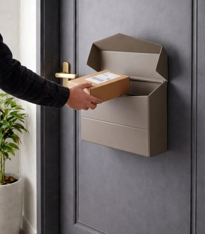 Boxio monterad på dörr